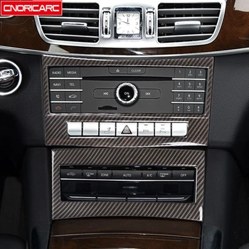 Центральная Консоль Кондиционер CD Рамка Декоративная Накладка ABS Для Mercedes Benz E Class W212 2014-2015 Стиль Углеродного Волокна