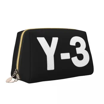 Черная косметичка Йоджи Ямамото большой емкости, переносная кожаная косметичка для макияжа, женская сумка для мытья посуды Y3 3Y, набор туалетных принадлежностей.