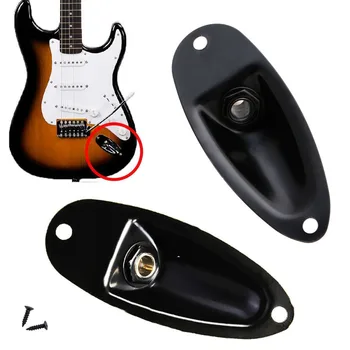 Черная пластина ввода-вывода Boat с винтами для гитары Fender Strat