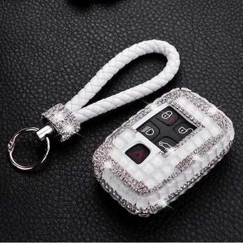 Чехол для ключей с кристаллами и бриллиантами для Land Range Rover Sport Discovery Sport Evoque Freelander2 для JAGUAR XE Key Shell