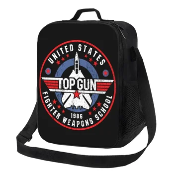 Школьная Термоизолированная сумка для ланча Top Gun Maverick Lunch Tote для кемпинга и путешествий Bento Food Box