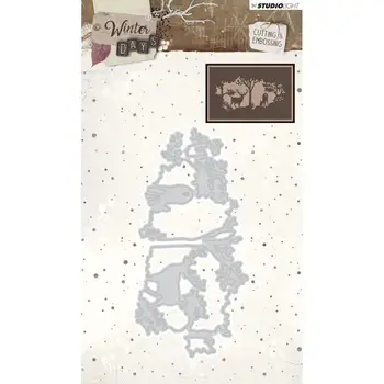 Штампы для резки металла AliliArts, Веселая рождественская сцена, сделай сам, фотоальбом для скрапбукинга, декоративное тиснение, бумажные открытки, штампы