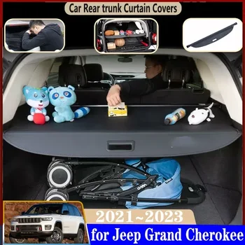 Шторка багажника автомобиля для Jeep Grand Cherokee и L WL 2021 2022 2023, Специальная шторка заднего багажника, Выдвижные аксессуары для помещений