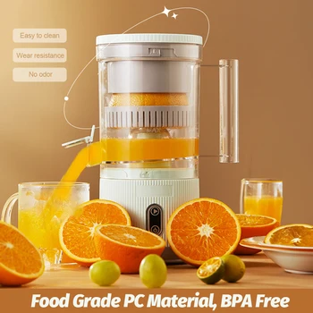 Электрическая соковыжималка Перезаряжаемая USB 120 об / мин Беспроводная Портативная Автоматическая соковыжималка для цитрусовых и апельсинового сока для лимона и грейпфрута