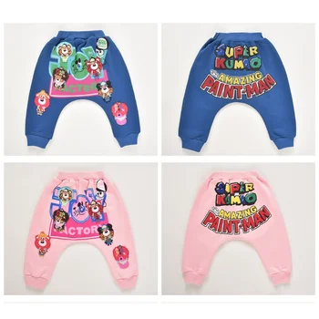 Японские весенние новые детские брюки для мальчиков и девочек, модные брюки Harun Pant Big Fart, махровые с обеих сторон