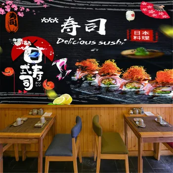 Японские суши, фотообои, промышленный декор, кухня, ресторан для гурманов, обои Papel De Parede 3d