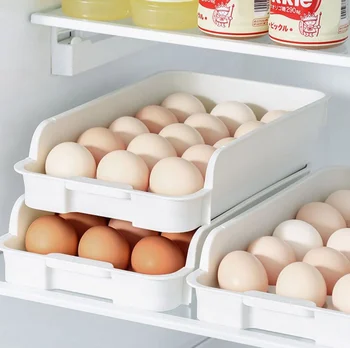 Ящик для хранения яиц в холодильнике Кронштейн для яиц Артефакт Можно складывать в выдвижной ящик для кухонных яиц